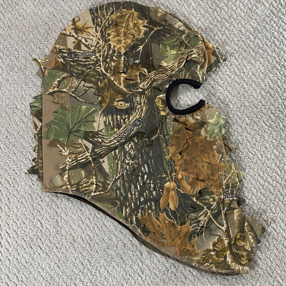 Cabela's Scent-Lok Seclusion 3D Camo Headcover One Size Hunting USA With Flaw